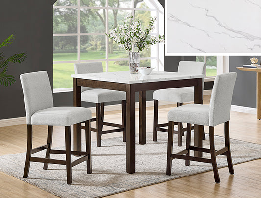 LENNON 5-PK COUNTER HT -BROWN Dining set