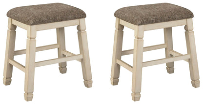 Bolanburg - Beige - Taburete tapizado (Juego de 2)
