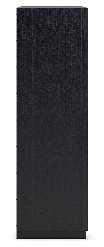 Londer - Black - Five Drawer Chest