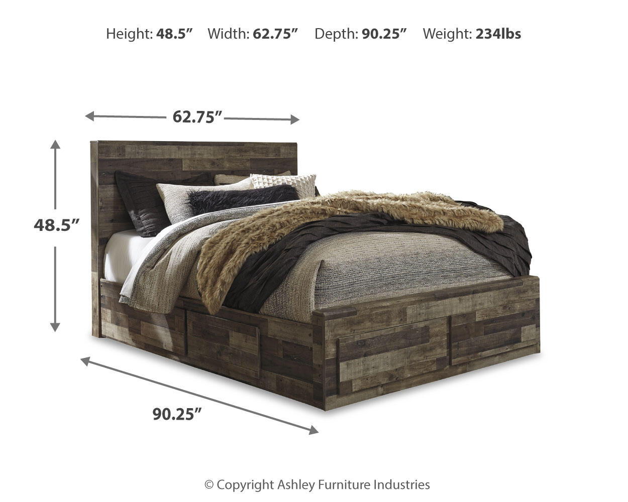 Derekson - Cama con paneles