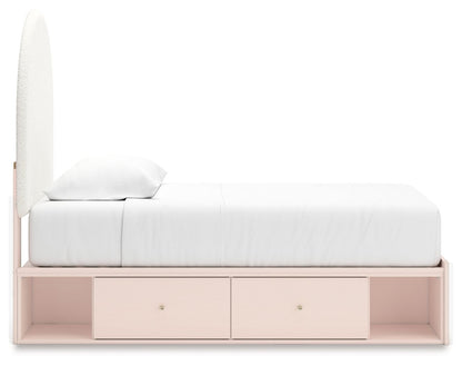 Wistenpine - Upholstered Panel Bed With Storage