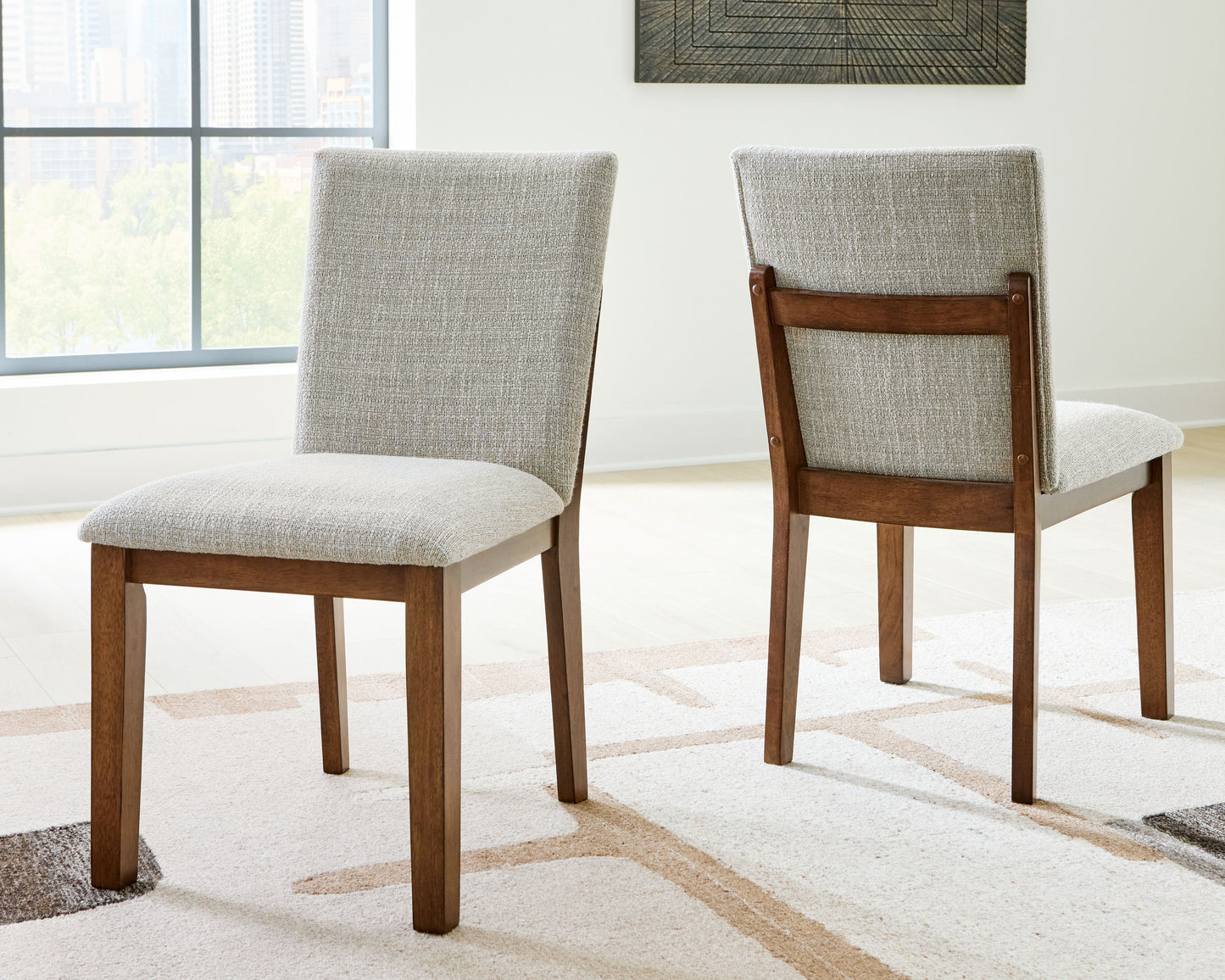 Kraeburn - Dining Upholstered Side Chair (Set of 2) - Beige / Brown