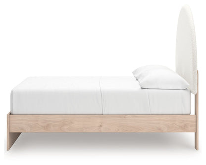 Arloster - 4 Pc. - Full Panel Storage Bed, Dresser, Mirror And Nightstand - Tan