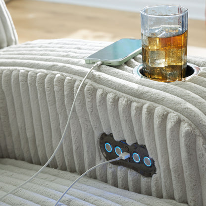 Forest Lake - Power Reclining Sofa With Adj Headrest