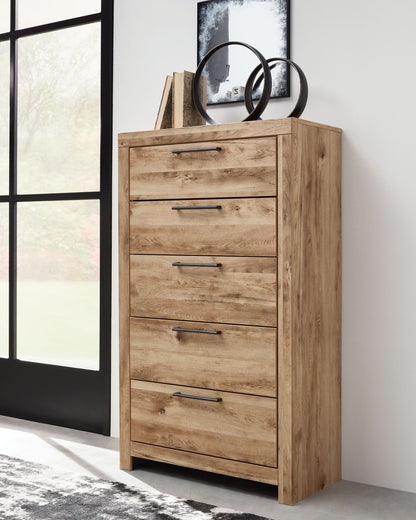 Hyanna - Cómoda, espejo, cama con paneles