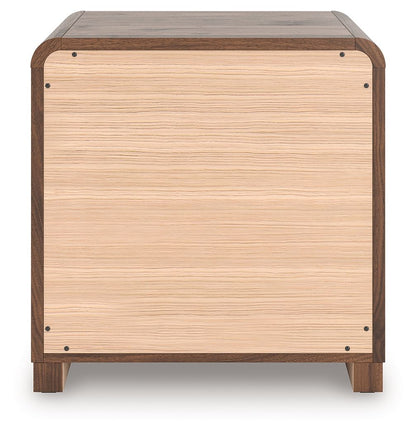 Fortlorn - Walnut Brown - Two Drawer Night Stand