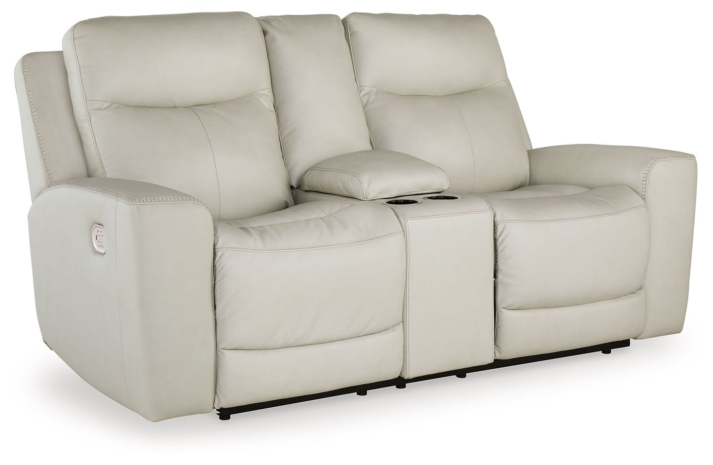 Mindanao - Coco - 3 piezas. - Sofá reclinable eléctrico, sofá de dos plazas reclinable eléctrico con consola, sillón reclinable eléctrico