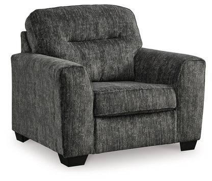 Lonoke - 2 Pc. - Chair And A Half, Ottoman - Gunmetal