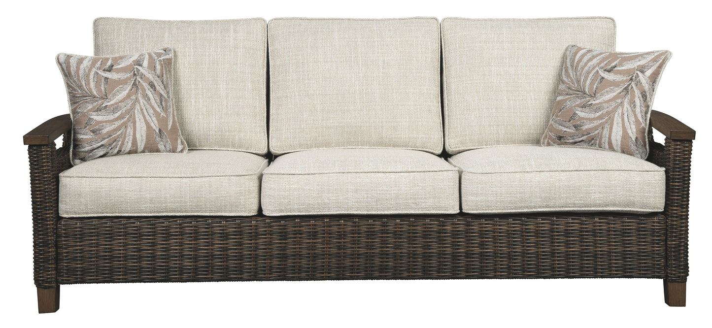 Paradise Trail - Sofa with Cushion - Medium Brown