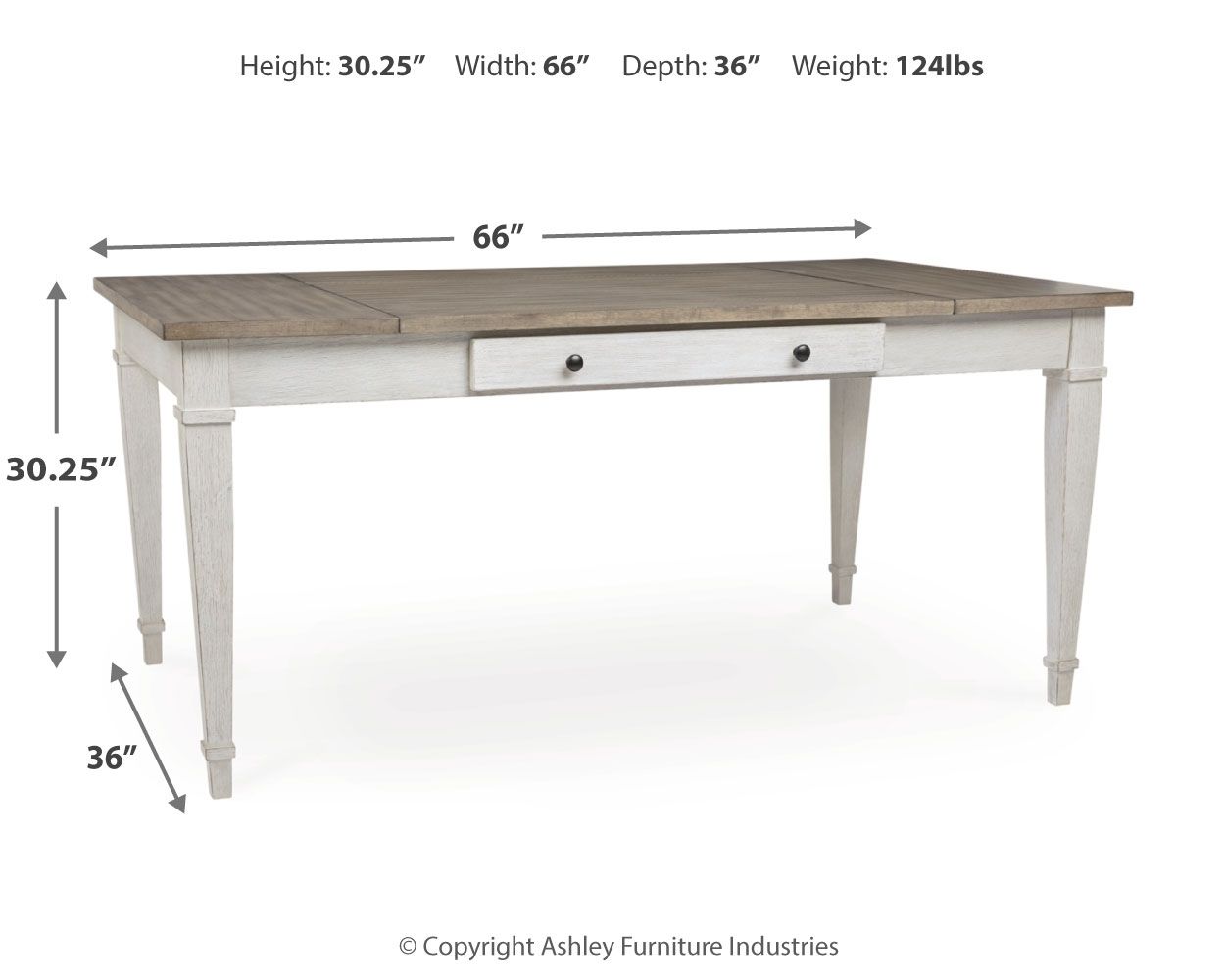 Skempton - Blanco - Mesa Drm Rect con Almacenamiento