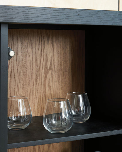 Armenleigh - Black / Brown - Bar Cabinet