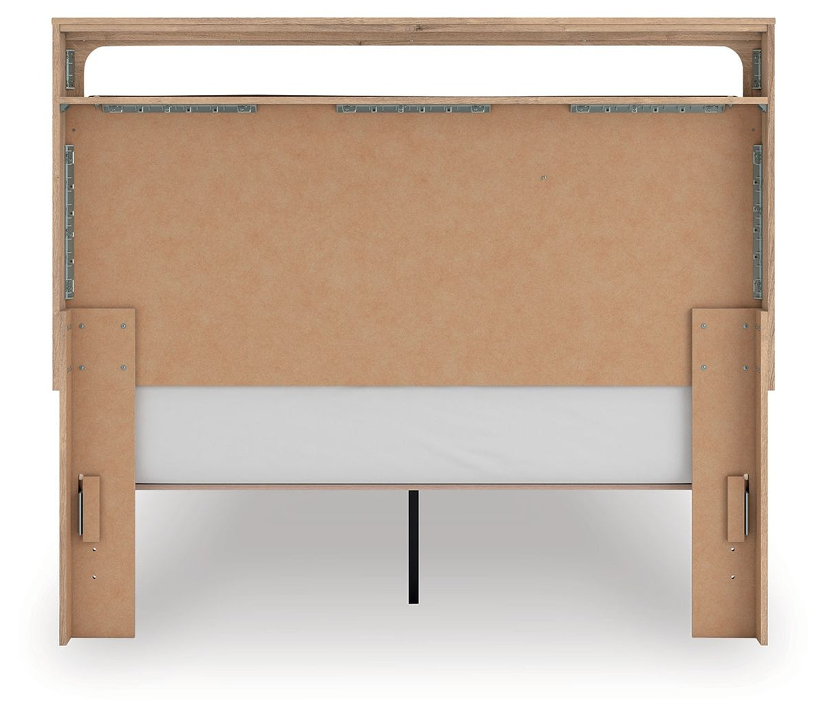 Kinlanni - 3 Pc. - Queen Upholstered Panel Bed With Roll Slats, Dresser And Mirror - Tan