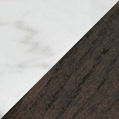 Burkhaus - Blanco / Marrón oscuro - Mesa de centro rectangular
