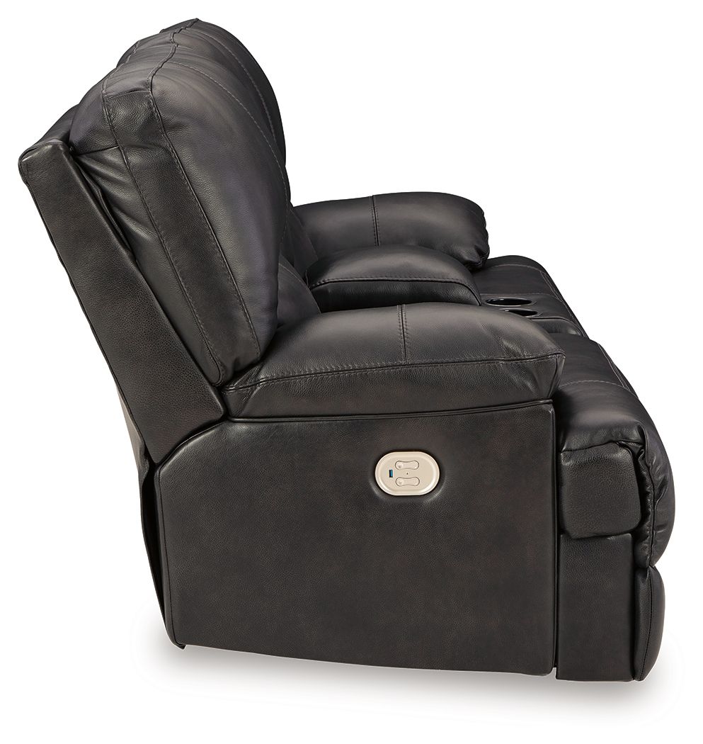 Mountainous - Power Reclining Loveseat With Console /Adj Headrest - Eclipse