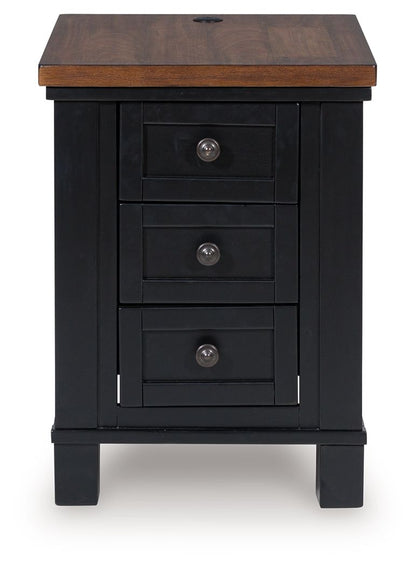 Wildenauer - Brown / Black - Chair Side End Table