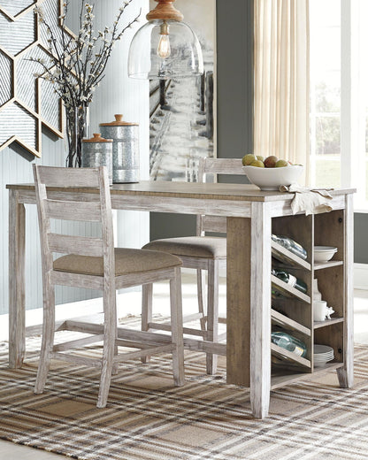 Skempton - Blanco - Mesa alta rectangular con almacenaje