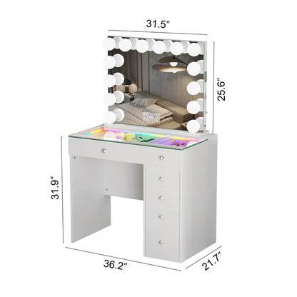 Mini Diana Vanity Set -6 Storage Drawers with Mirror