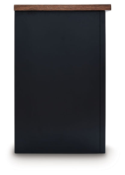 Wildenauer - Brown / Black - XL TV Stand With Fireplace Option
