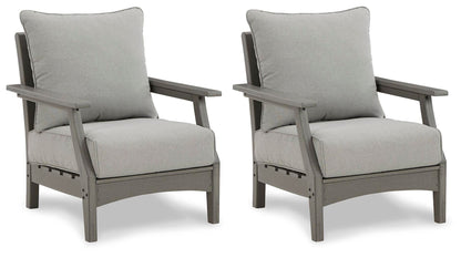 Visola - Gris - Sillón con cojín (juego de 2)