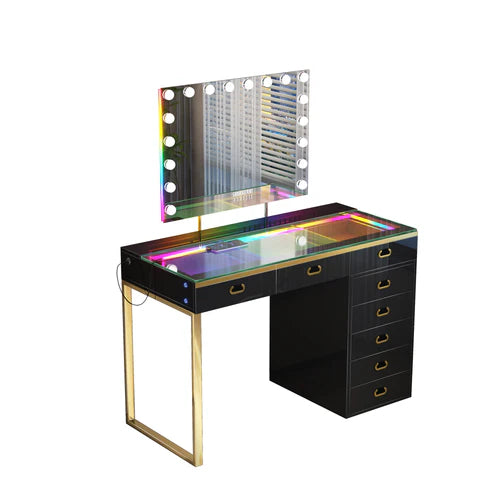 New Release !  Chelsea Vanity Set with Hollywood Music Mirror