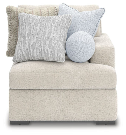 Cuddle Plush - 3 Pc. - 3-Piece Sectional, Chair And Ottoman - Arctic