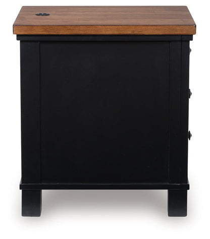 Wildenauer - Brown / Black - Chair Side End Table
