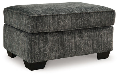 Lonoke - 2 Pc. - Chair And A Half, Ottoman - Gunmetal