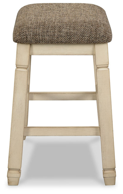 Bolanburg - Beige - Taburete tapizado (Juego de 2)