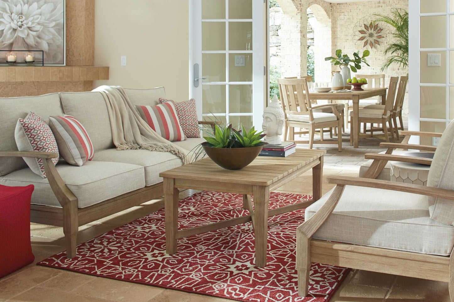Clare View - Sofa with Cushion - Beige