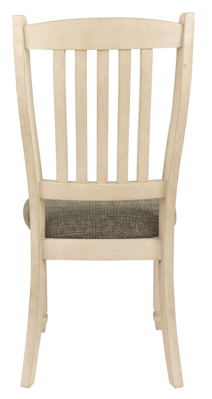 Bolanburg - Marrón / Beige - Silla auxiliar de comedor Uph (juego de 2) - Respaldo inclinado