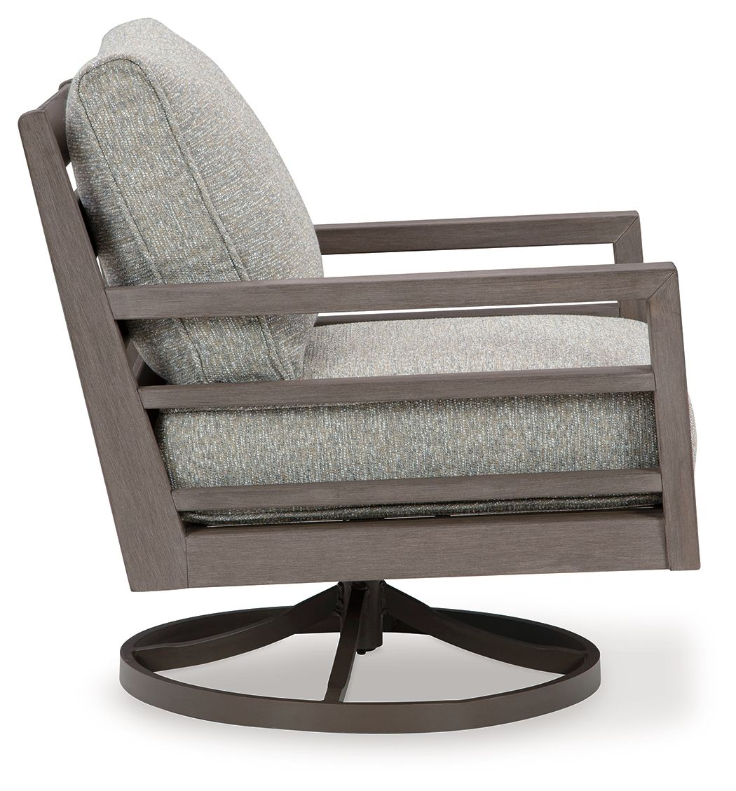 Hillside Barn - Swivel Lounge W/ Cushion - Gray / Brown