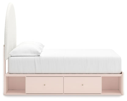 Wistenpine - Upholstered Panel Bed With Storage