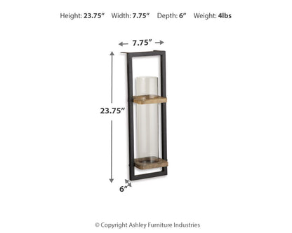 Colburn - Natural / Negro - Aplique de pared