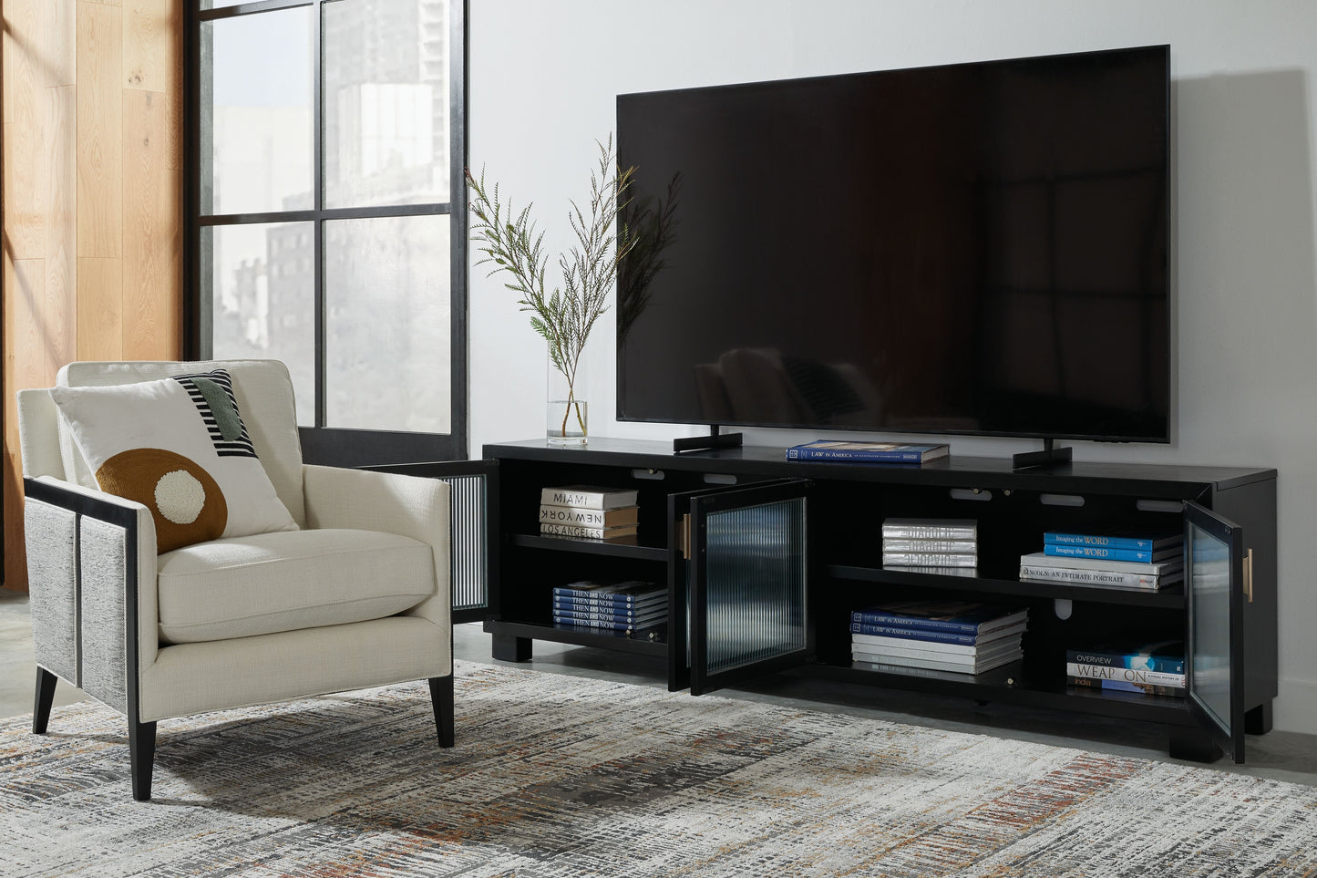 Winbardi - Negro - Mueble para TV extra grande