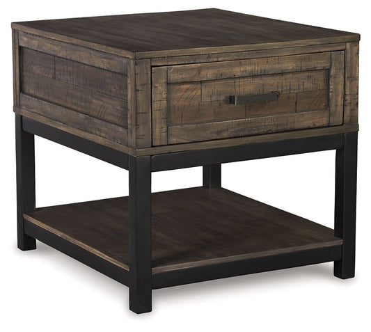 Johurst - Marrón grisáceo - Mesa auxiliar rectangular