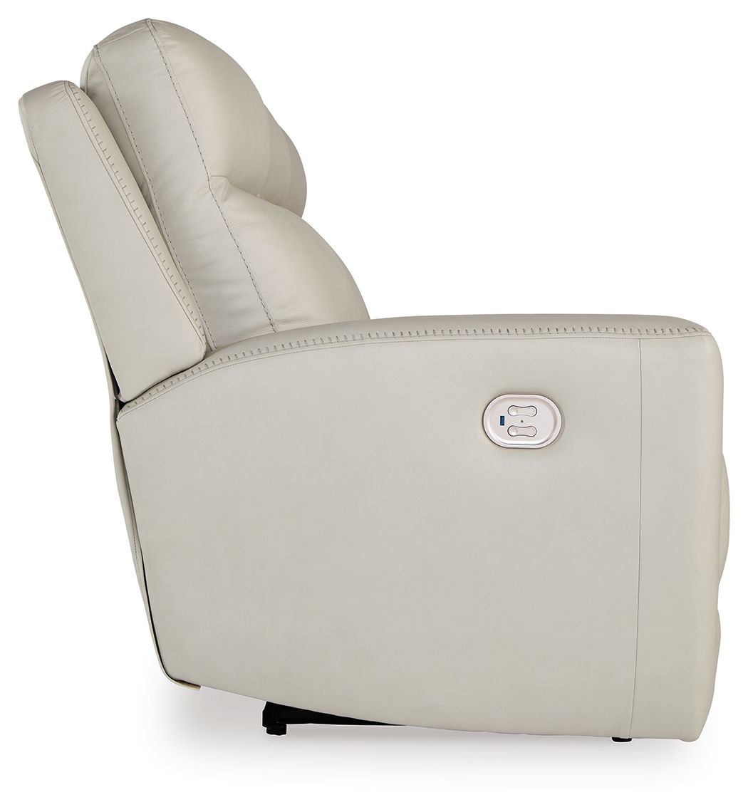 Mindanao - Coco - 3 piezas. - Sofá reclinable eléctrico, sofá de dos plazas reclinable eléctrico con consola, sillón reclinable eléctrico