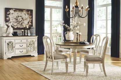 Realyn - Chipped White - Dining UPH Side Chair (Set of 2) - Ribbonback