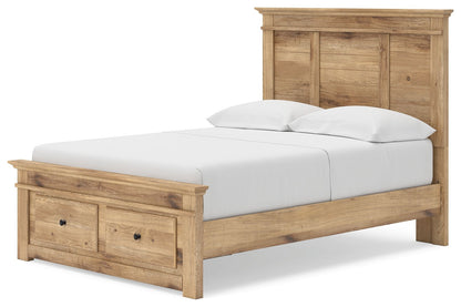 Makidern - Panel Storage Bed With Storage Footboard