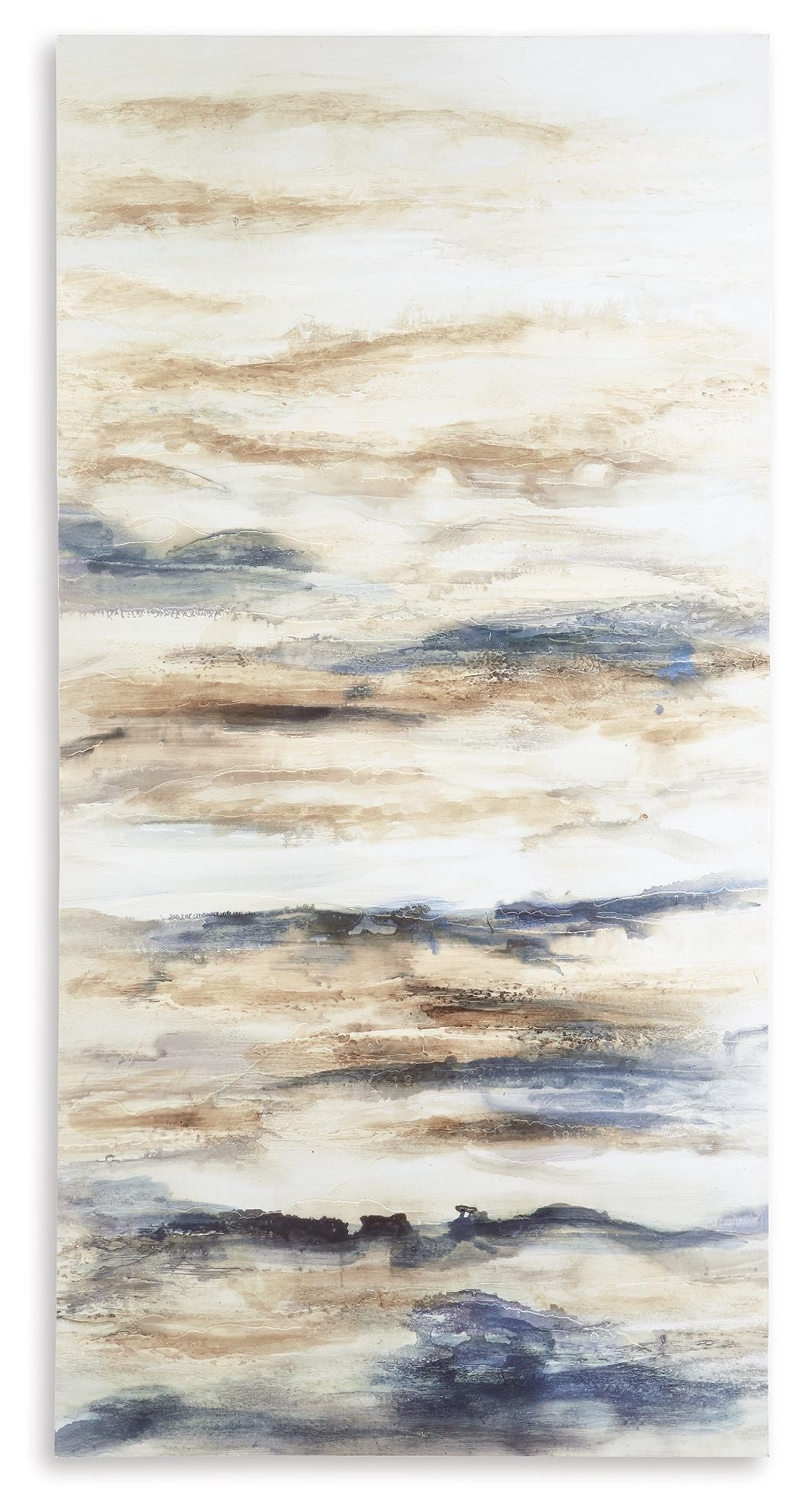 Joely - Azul / Bronceado - Arte de pared
