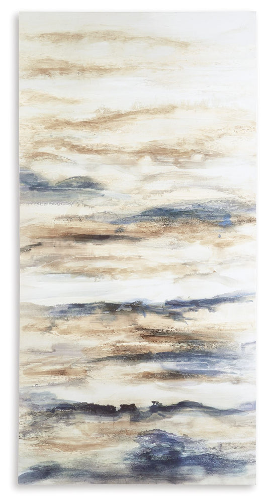 Joely - Azul / Bronceado - Arte de pared