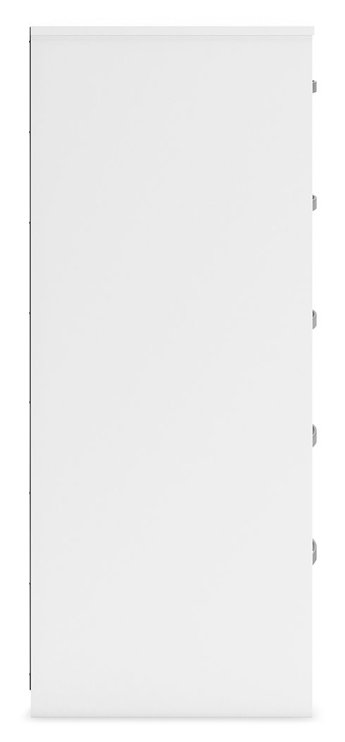 Flannia - Five Drawer Chest - 46" Height - White