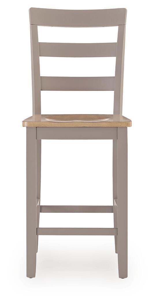 Harperfeld - 5 Pc. - Dining Table And 4 Barstools - Natural / Gray