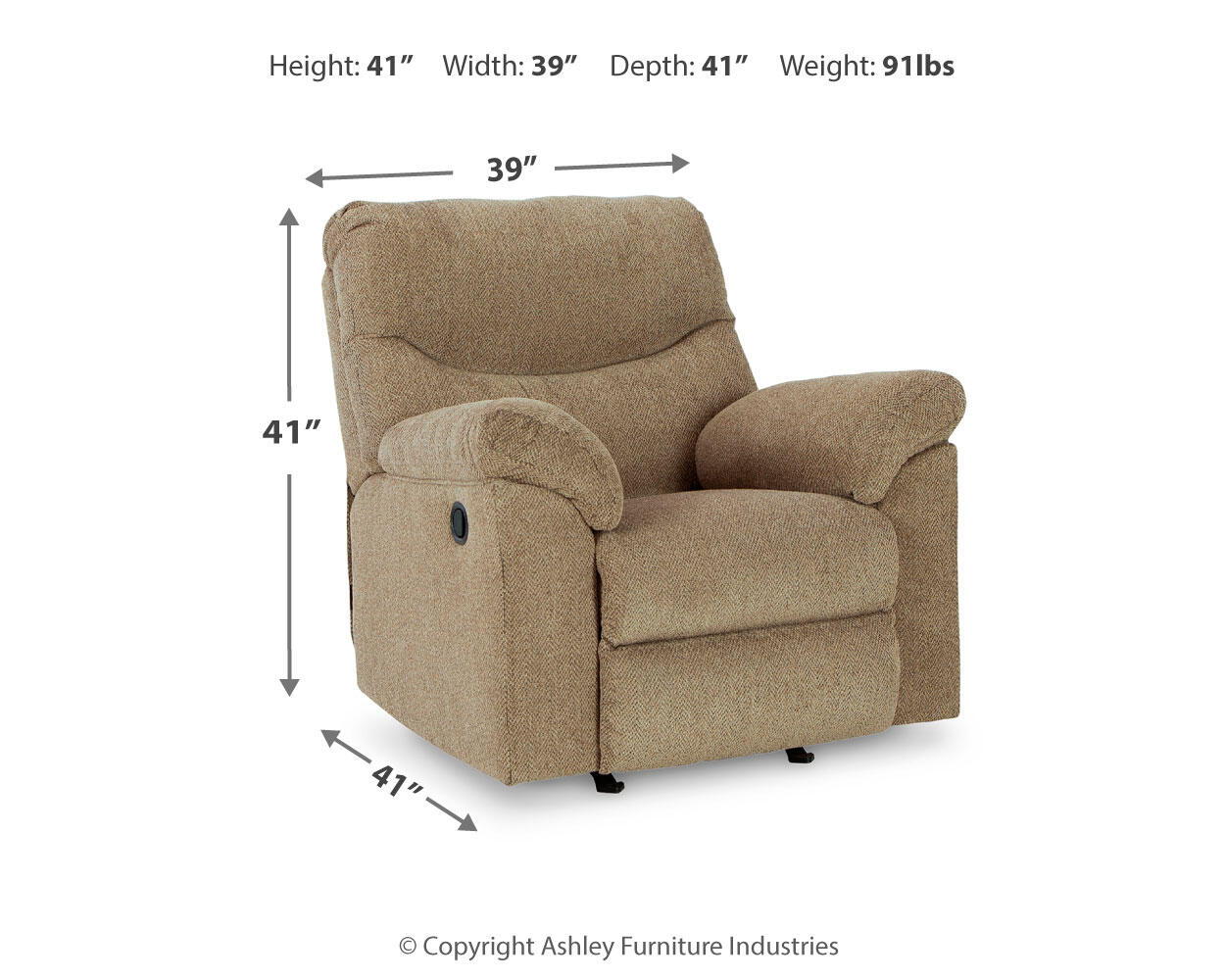 Alphons - Sillón reclinable mecedor