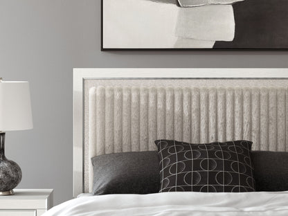 Zuraleus - Queen Upholstered Panel Bed - White