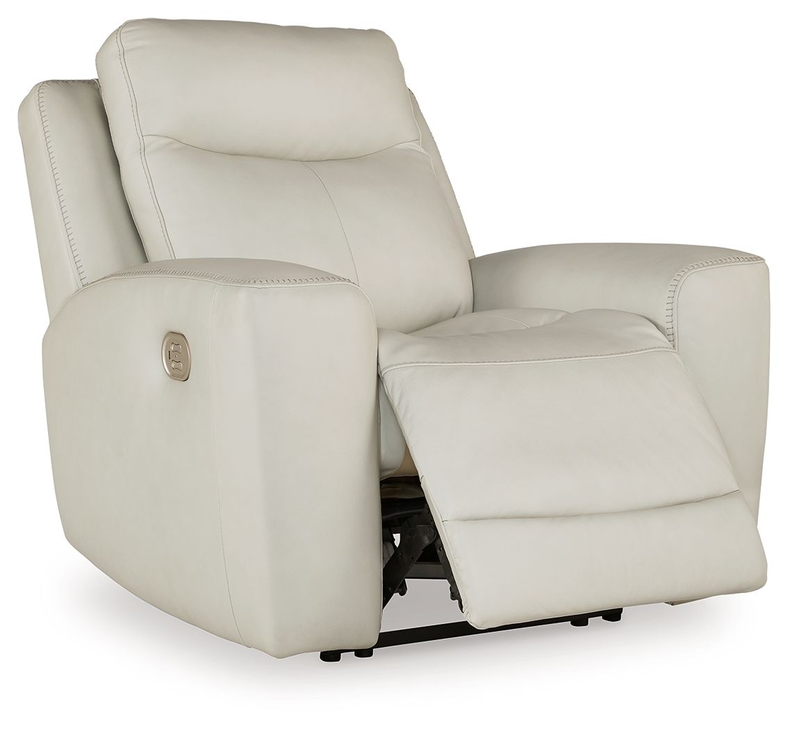 Mindanao - Coco - 3 piezas. - Sofá reclinable eléctrico, sofá de dos plazas reclinable eléctrico con consola, sillón reclinable eléctrico