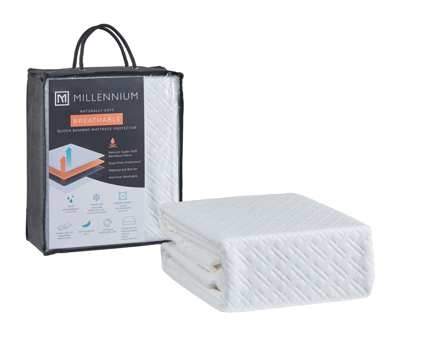 Basic Protector - Queen Mattress Protector (Set of 4) - White