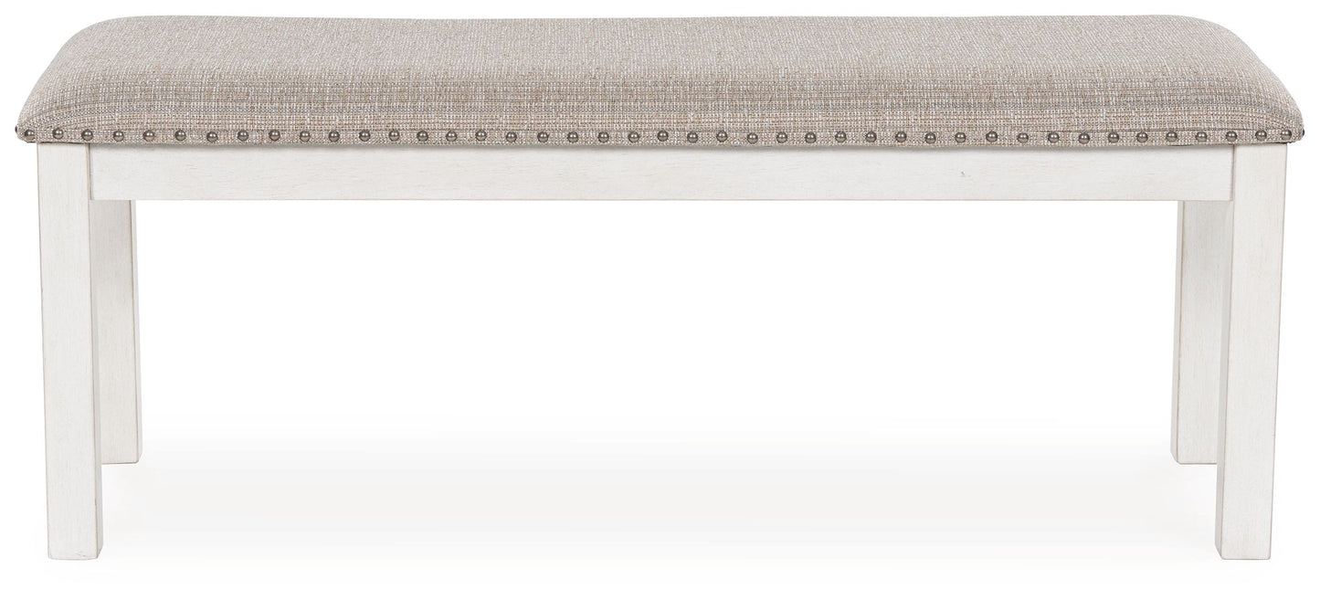 Robbinsdale - Large Upholstered Dining Room Bench - Antique White