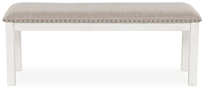 Robbinsdale - Large Upholstered Dining Room Bench - Antique White