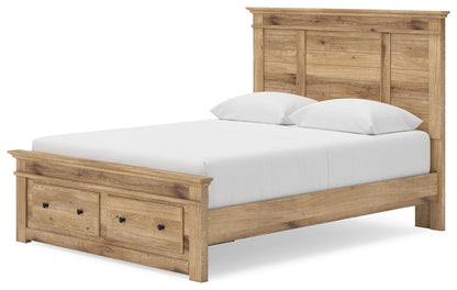 Makidern - Panel Storage Bed With Storage Footboard