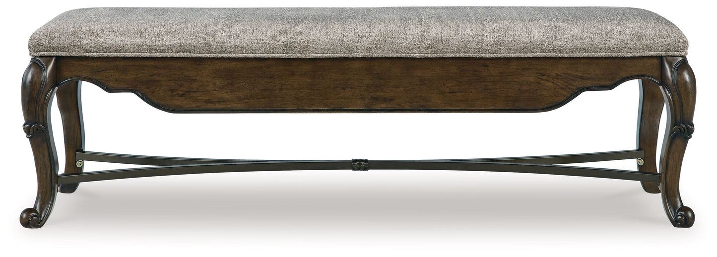 Maylee - Upholstered Storage Bench - Dark Brown